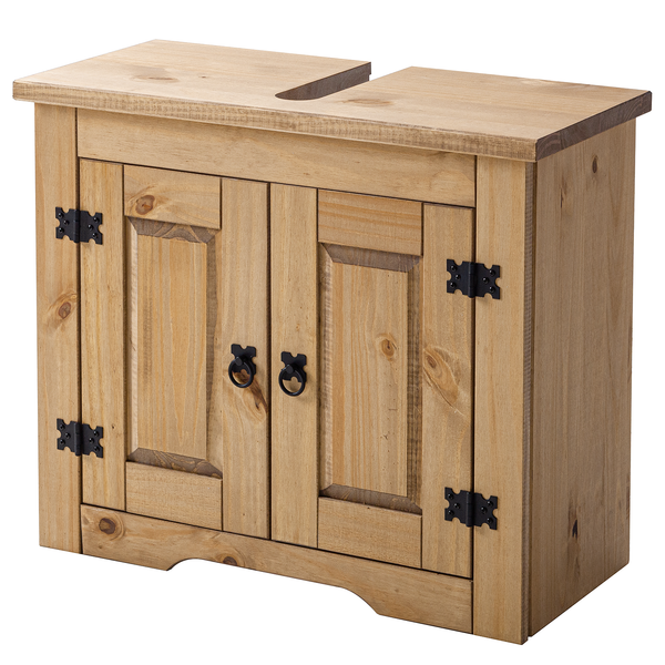 Waschbeckenunterschrank Finca Rustica - Kiefer massiv - Kiefer Natur