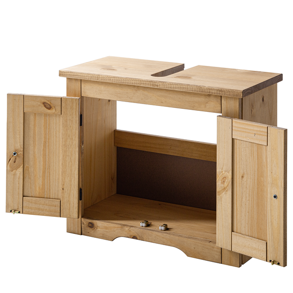 Waschbeckenunterschrank Finca Rustica - Kiefer massiv - Kiefer Natur