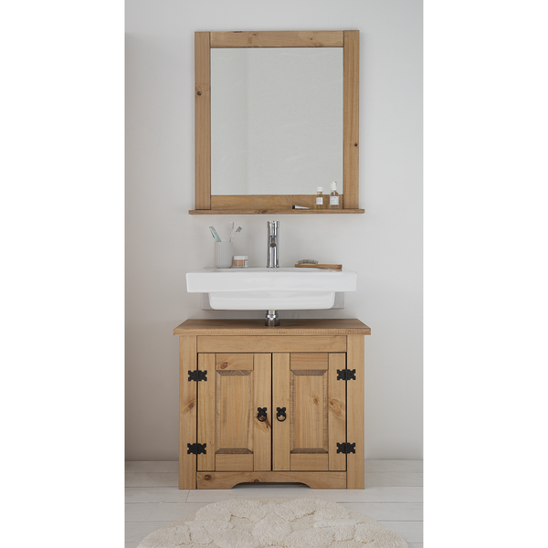 Waschbeckenunterschrank Finca Rustica - Kiefer massiv - Kiefer Natur