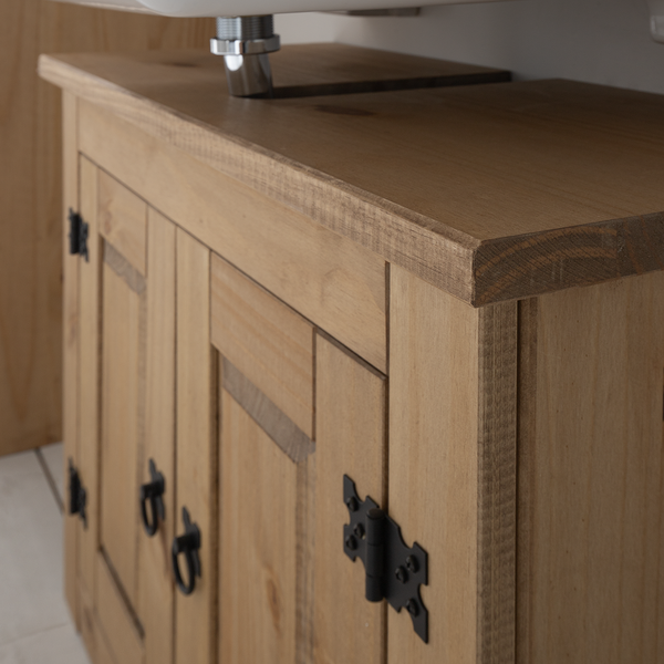 Waschbeckenunterschrank Finca Rustica - Kiefer massiv - Kiefer Natur
