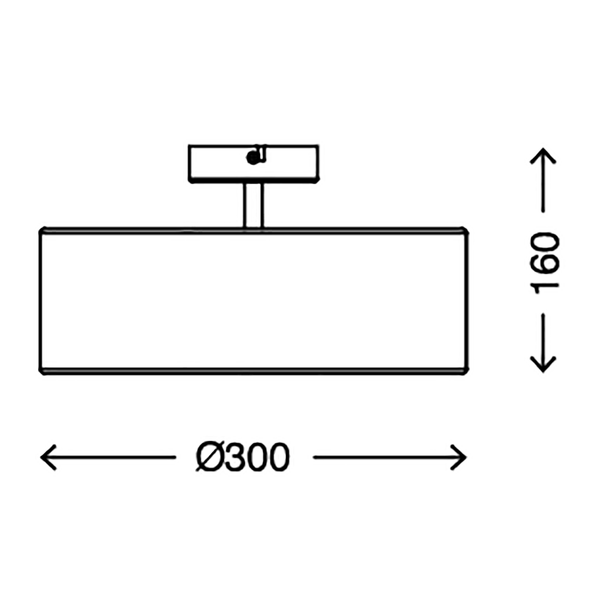 Deckenleuchte  Fabric - Mischgewebe / Aluminium - 1-flammig