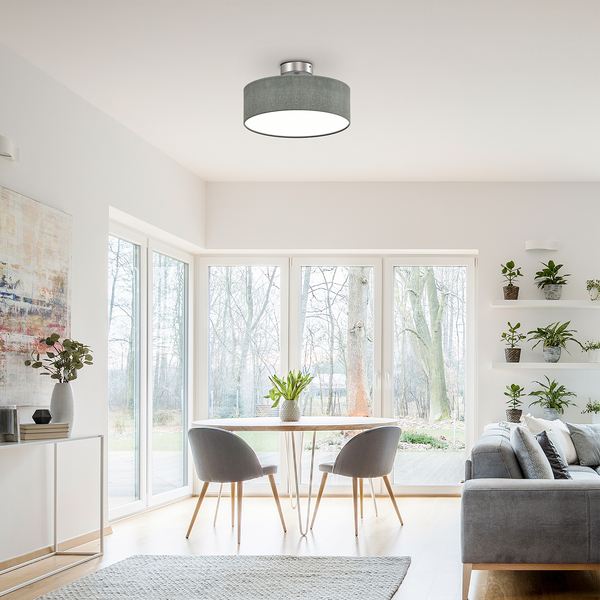 Deckenleuchte  Fabric - Mischgewebe / Aluminium - 1-flammig