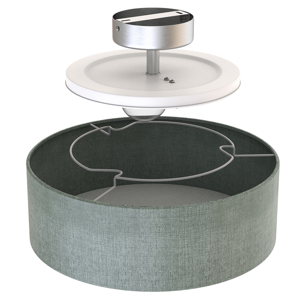 Deckenleuchte  Fabric - Mischgewebe / Aluminium - 1-flammig