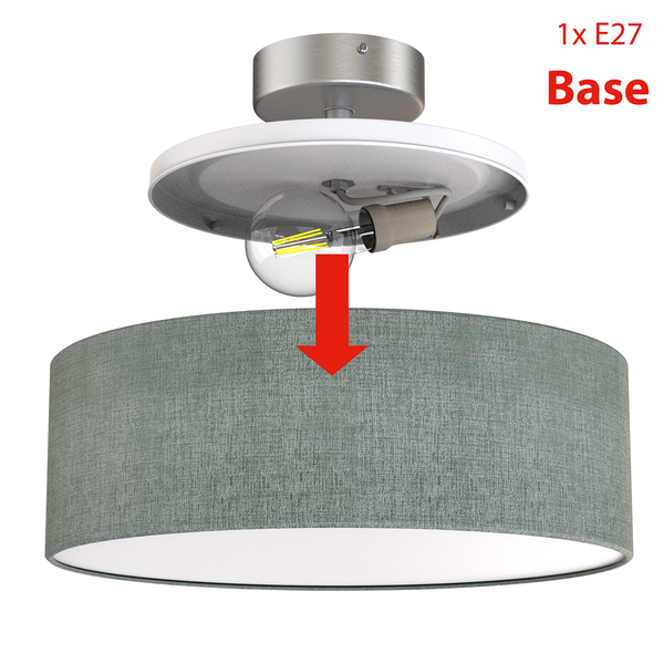 Deckenleuchte  Fabric - Mischgewebe / Aluminium - 1-flammig