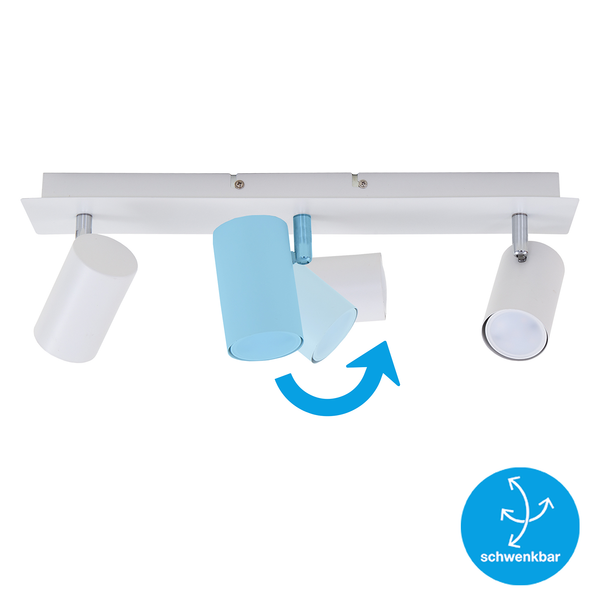 Deckenleuchte  Run - Eisen - 3-flammig