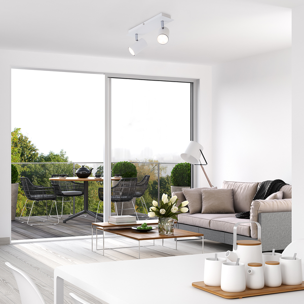 Deckenleuchte  Run - Eisen - 2-flammig