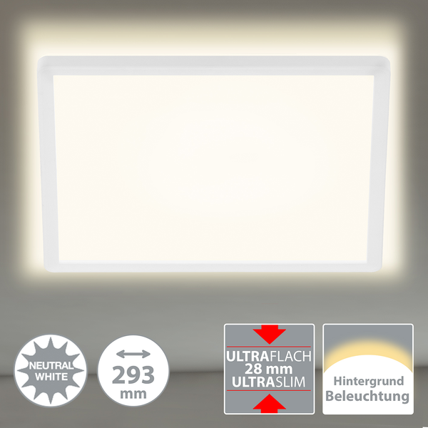 LED-Deckenleuchte  Slim - Fiberglas - 1-flammig