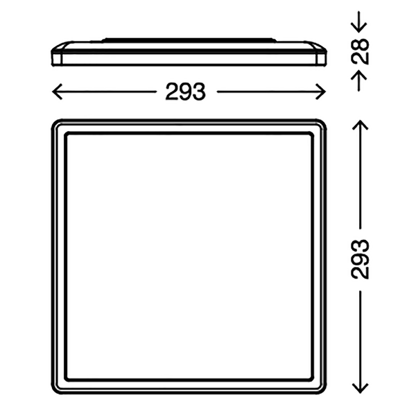 LED-Deckenleuchte  Slim - Fiberglas - 1-flammig