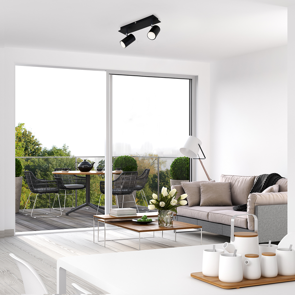 Deckenleuchte  Run - Eisen - 2-flammig