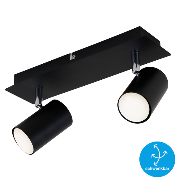 Deckenleuchte  Run - Eisen - 2-flammig