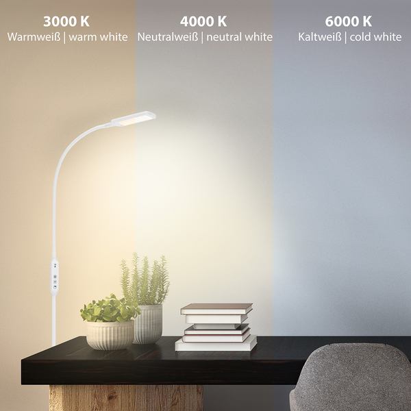 LED-Stehleuchte  Office Remote - Stahl - 1-flammig