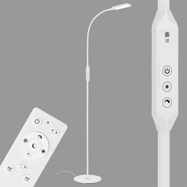 LED-Stehleuchte  Office Remote - Stahl - 1-flammig
