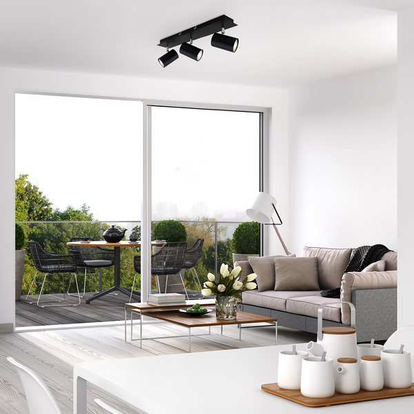 Deckenleuchte  Run - Eisen - 3-flammig