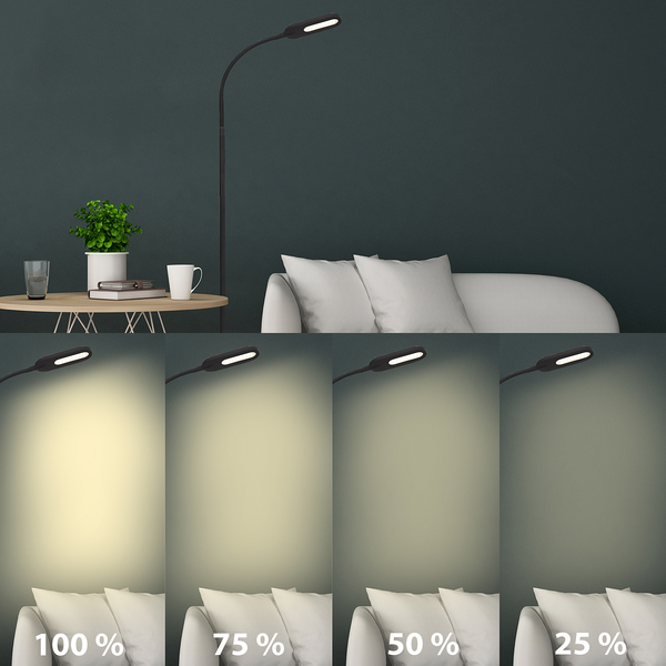 LED-Stehleuchte  Office Step - Stahl - 1-flammig