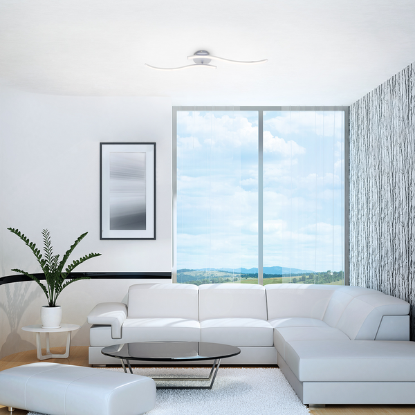 LED-Deckenleuchte  Go - Kunststoff / Eisen - 2-flammig