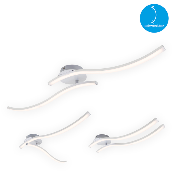 LED-Deckenleuchte  Go - Kunststoff / Eisen - 2-flammig