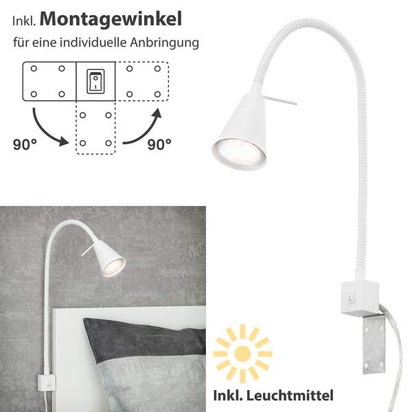 Wandleuchte  Comfort Light - Eisen - 1-flammig