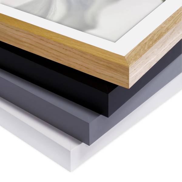 Bild Anemonenbrise I - Kiefer teilmassiv - Schwarz - 30 x 40 cm