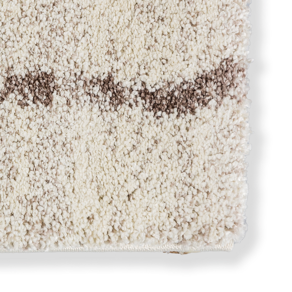 Hochflorteppich Savona II - Webstoff - Creme / Taupe - 80 x 150 cm