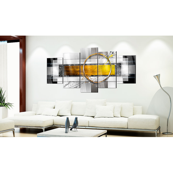 Acrylglasbild Golden Shot - Acrylglas - Schwarz / Gelb - 100 x 50 cm