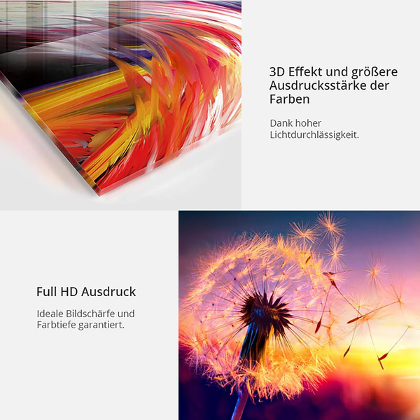 Acrylglasbild Golden Shot - Acrylglas - Schwarz / Gelb - 100 x 50 cm