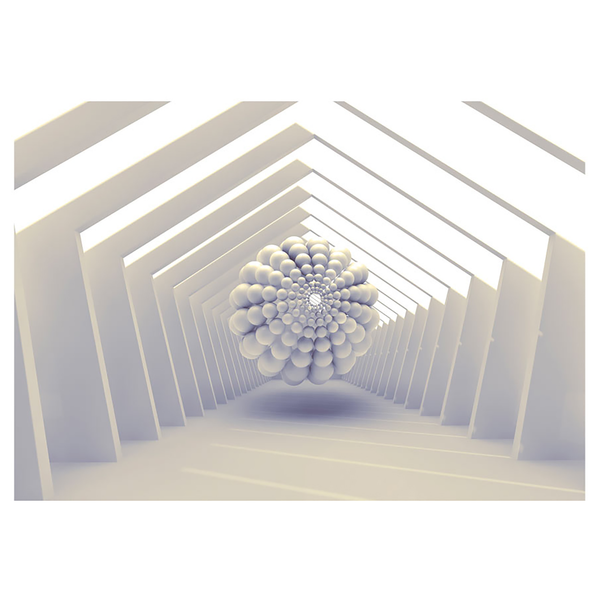 Vliestapete Futuristic Gateway - Premium Vlies - Grau - 400 x 280 cm