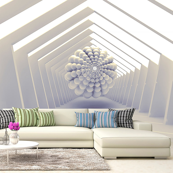 Vliestapete Futuristic Gateway - Premium Vlies - Grau - 400 x 280 cm