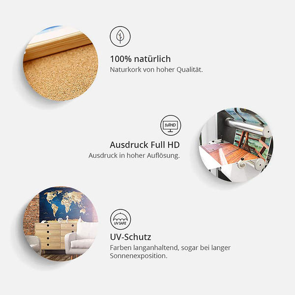 Korkbild Beige Chic - Kork - Beige - 60 x 40 cm