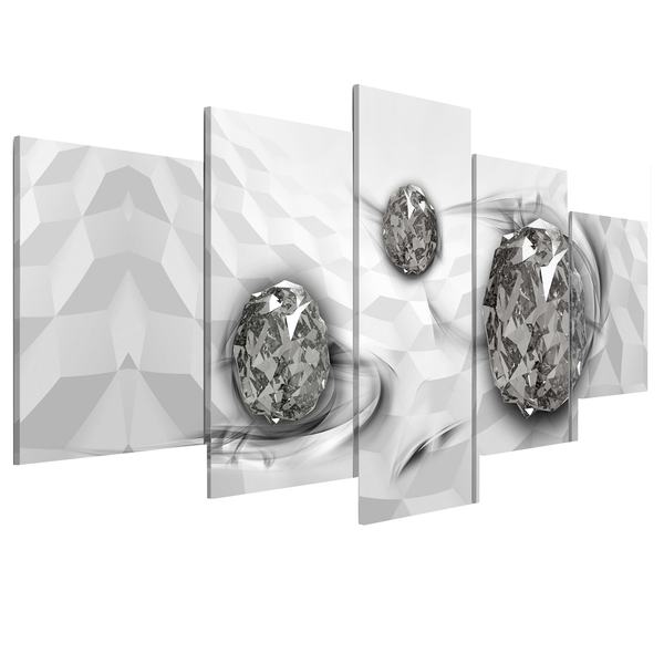 Bild Immersed - Leinen - Silber - 100 x 50 cm