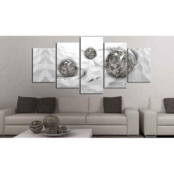 Bild Immersed - Leinen - Silber - 100 x 50 cm