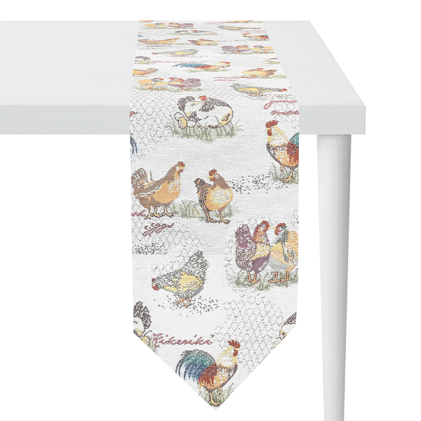 Tischband 6902 - Mischgewebe - Natur / Mehrfarbig - 21 x 175 cm