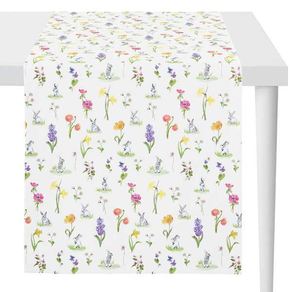 Tischläufer 6905 - Mischgewebe - Altweiß / Mehrfarbig - 42 x 140 cm