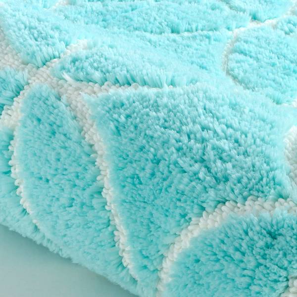 Badteppich Twin - Polyester - Aqua - 90 x 60 cm