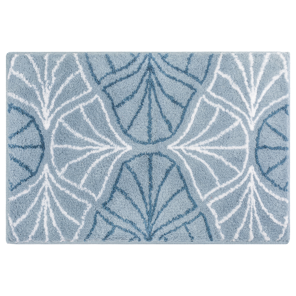 Badteppich Bloom - Polyacryl - Matt Hellblau - 120 x 70 cm
