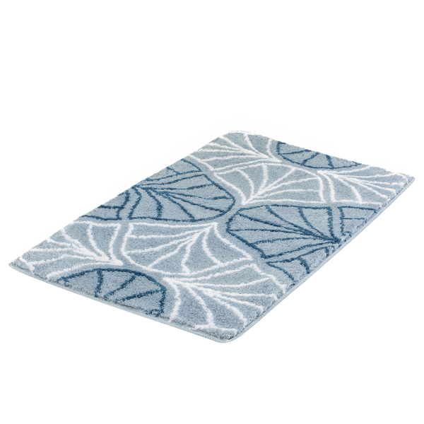 Badteppich Bloom - Polyacryl - Matt Hellblau - 120 x 70 cm