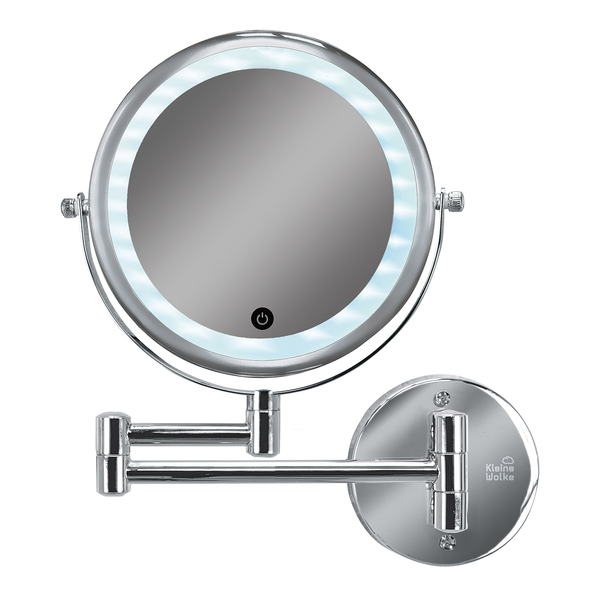 Kosmetikspiegel Lumi - Chrom / Spiegelglas - Silber