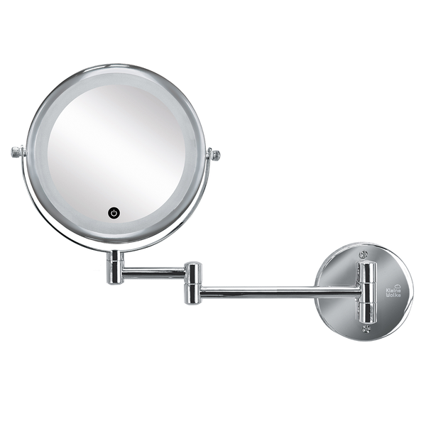 Kosmetikspiegel Lumi - Chrom / Spiegelglas - Silber