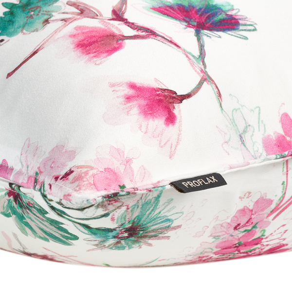 Kissenbezug Fabienne - Baumwollstoff - Weiß / Jade - 40 x 40 cm