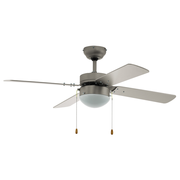 Deckenventilator Gelsina - Klarglas / Stahl - 1-flammig