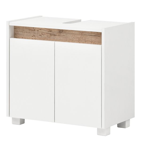 Waschbeckenunterschrank Cosmo - Weiß - Breite: 57 cm