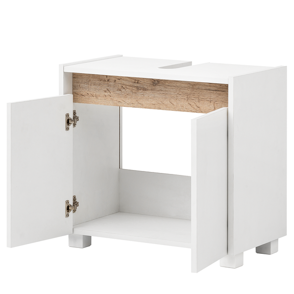 Waschbeckenunterschrank Cosmo - Weiß - Breite: 57 cm