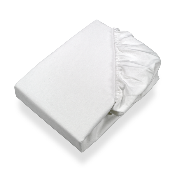 Spannbetttuch Molton - Baumwollstoff - Weiß - 160 x 200 cm
