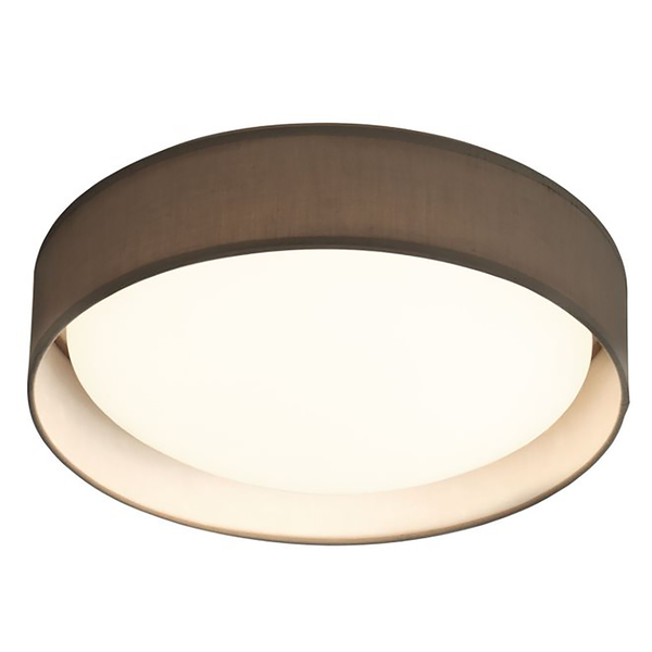 LED-Deckenleuchte Gianna - Mischgewebe / Stahl - 1-flammig - Braun