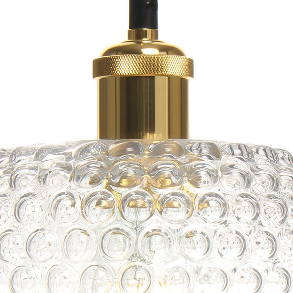 Pendelleuche Irene - Glas / Eisen - 1-flammig - Durchscheinend