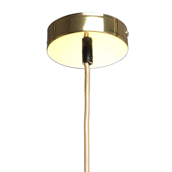 Pendelleuche Irene - Glas / Eisen - 1-flammig - Durchscheinend
