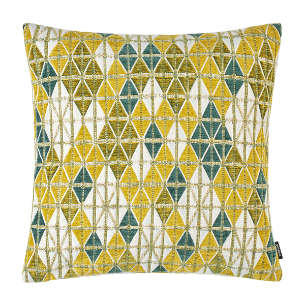 Kissenbezug Salento - Mischgewebe - Weiß / Limone - 50 x 50 cm