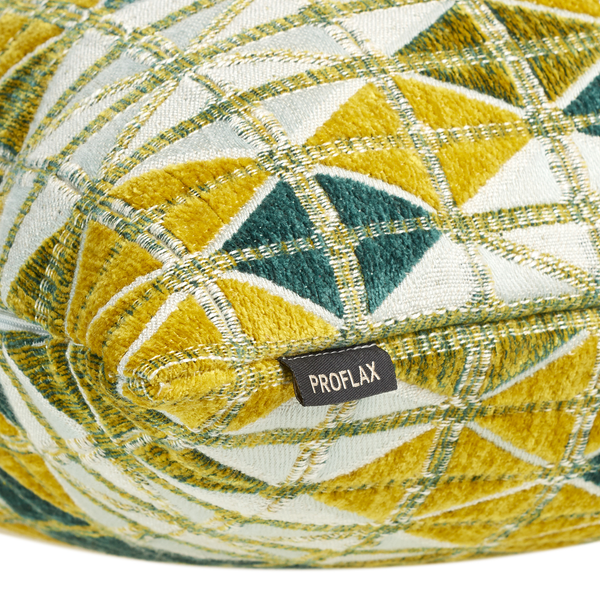 Kissenbezug Salento - Mischgewebe - Weiß / Limone - 50 x 50 cm