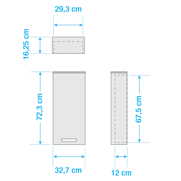 Hängeschrank Duo - Anthrazit