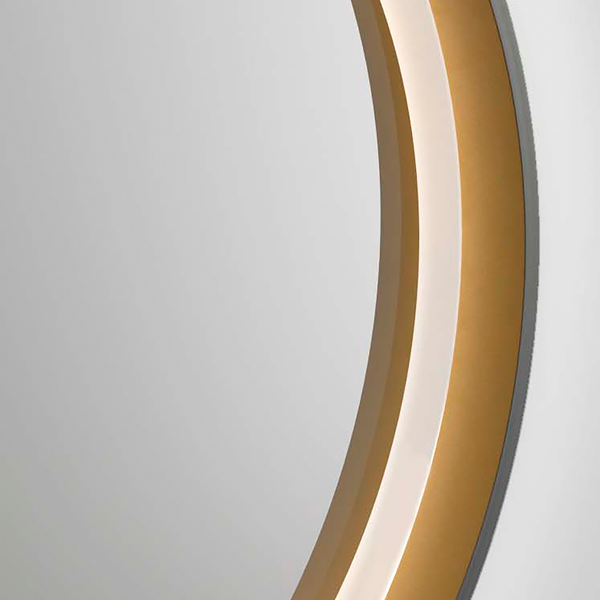 Spiegel Golden - Inklusive Beleuchtung - Schwarz / Gold - Mit Beleuchtung