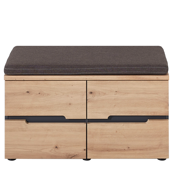 Garderobenbank Moosic Breite 80 cm - Eiche Artisan Dekor / Graphit - Eiche Artisan Dekor